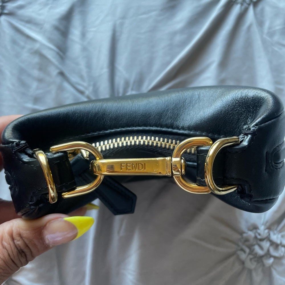 Fendigraphy Nano Black Bag with Gold Lettering - Picture 6 of 9
